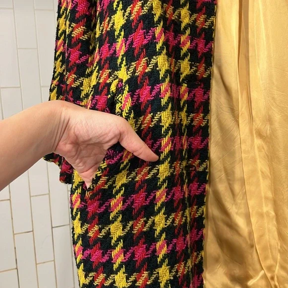 Vintage Love Moschino Women's Houndstooth Lightweight Coat - Picture 6 of 9